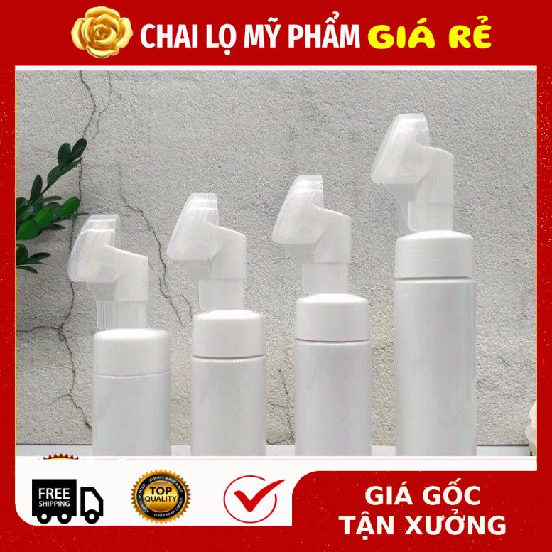 Chai Lọ Xịt Tạo Bọt Mát Xa ✵ Chai Lọ Tạo Bọt Đầu Cọ Mát Xa Silicon 100ml,150ml,200ml Đựng Sữa Rửa Mặt