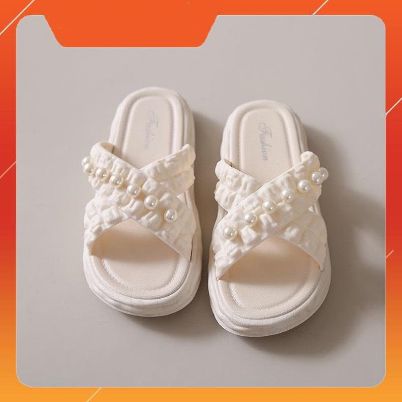 Dép nữ đính hạt quai chéo màu patsel siêu đẹp