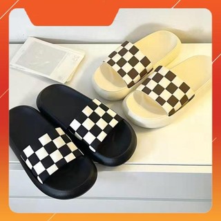 Dép nữ quai ngang caro đế bánh mỳ cực phẩm 2022, Dép thời trang nữ hot trend size 36-41