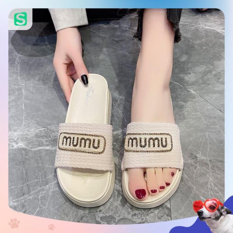 Dép Bánh Mỳ Nữ MUMU Độn Đế Siêu Hót Trends