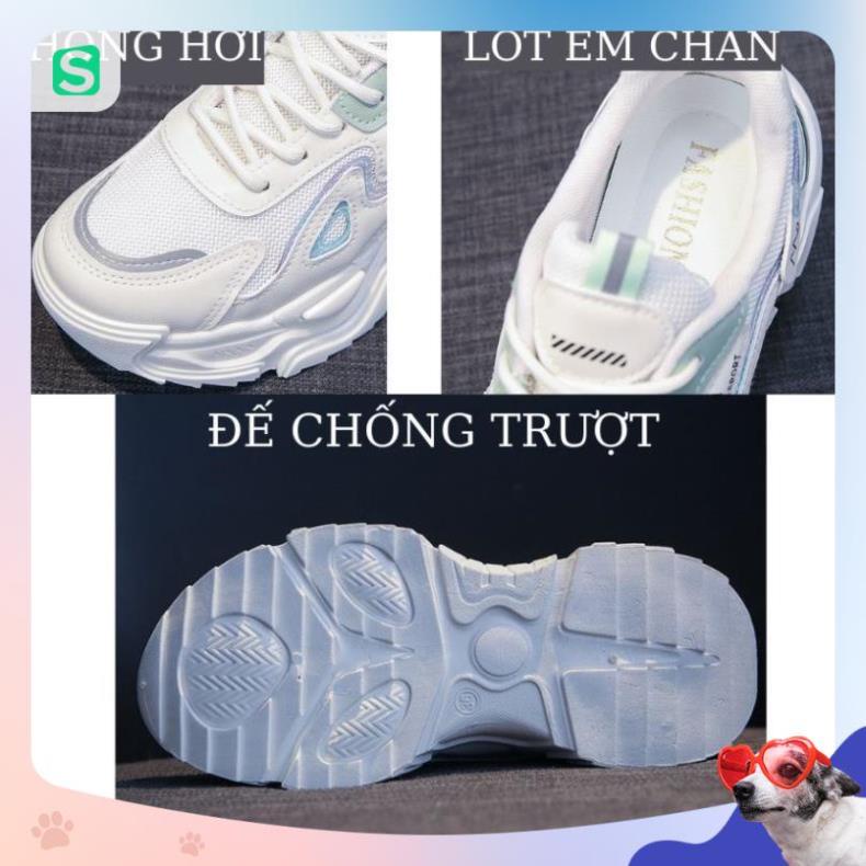 Giày Thể Thao Nữ Màu Trắng Đế Cao 5cm Kiểu Dáng Năng Động Trẻ Trung,Giày Nữ Mẫu Mới Êm Chân Thoáng Khí
