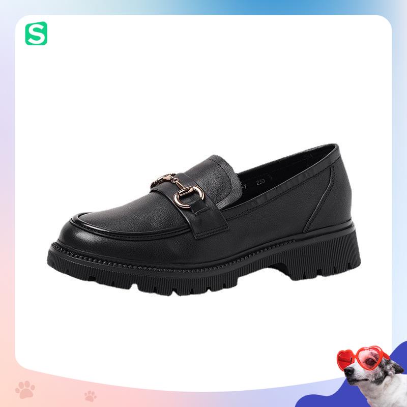 Giầy búp bê nữ da mềm quai xích đôn đế cao 4cm, giày nữ đi học ULZZANG SHOES phong cách hàn quốc