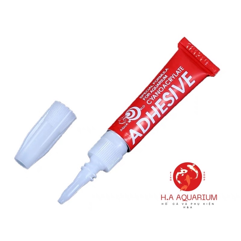 Keo Dán Rêu - Ráy - Keo Dán Cây Thuỷ Sinh ADHESIVE Tuýt 5g Màu Đỏ