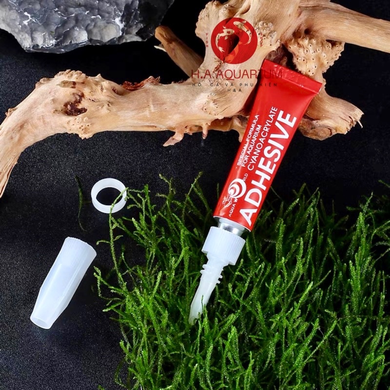 Keo Dán Rêu - Ráy - Keo Dán Cây Thuỷ Sinh ADHESIVE Tuýt 5g Màu Đỏ