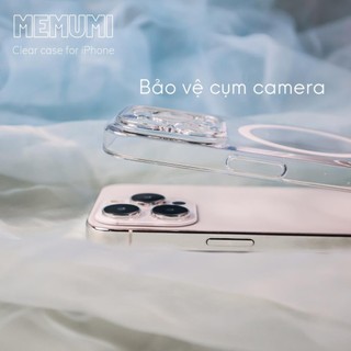 Ốp lưng MEMUMI cho iPhone 15 / 14 Series - Chống ố vàng, Sạc Không Dây, Bảo Vệ Camera