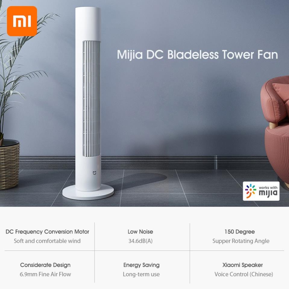 Quạt Tháp Xiaomi Mijia DC Inverter Tower Fan gen 2 BPTS02DM BPTS01DM kết nối app Mihome