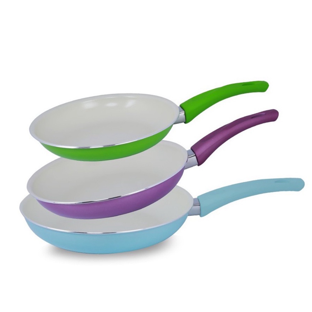 Bộ combo 03 chảo chống dính Ceramic cao cấp COMET Size 16cm, 20cm, 26cm - Hàng Chính Hãng Bảo Hành 12 Tháng