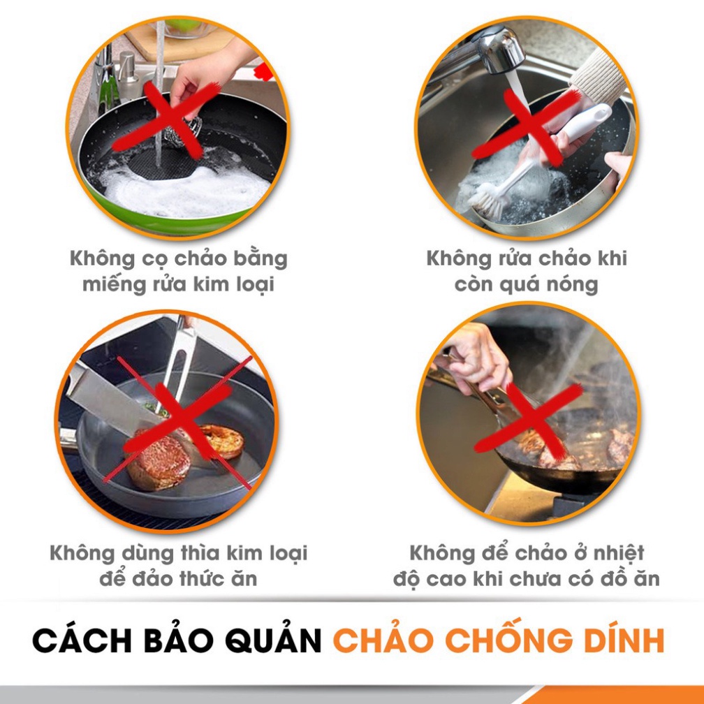 Bộ combo 03 chảo chống dính Ceramic cao cấp COMET Size 16cm, 20cm, 26cm - Hàng Chính Hãng Bảo Hành 12 Tháng