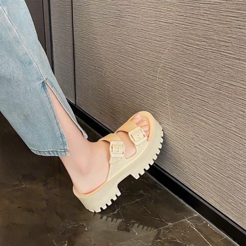 Dép bánh mì nữ xinh đế cao LUISV thời trang nịnh dáng bản mới cao cấp fullsize