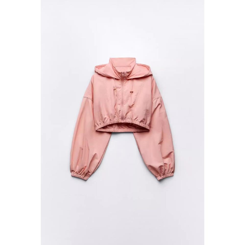 Morocco Zara Áo Khoác Có Mũ Trùm Dáng Ngắn Màu Trơn Thời Trang Mùa Thu Cá Tính 4391996