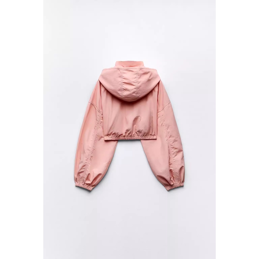 Morocco Zara Áo Khoác Có Mũ Trùm Dáng Ngắn Màu Trơn Thời Trang Mùa Thu Cá Tính 4391996