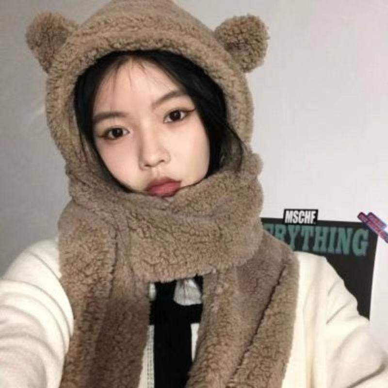 Mũ Trùm Đầu Tuần Hoàn Phong Cách harajuku Dày Dặn Bảo Vệ Lạnh Khi Đi Xe Đạp Cho Nam Và Nữ Sinh