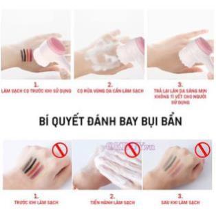 Cọ massage rửa mặt KOREA 2 đầu 3D gai silicon