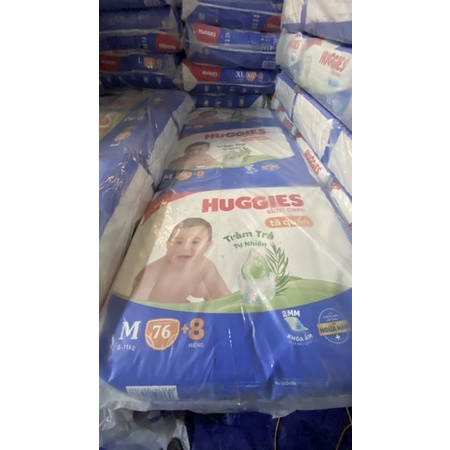 Tã quần hugies M74, L68, XL60, XXL56 hàng cộng 8 miếng