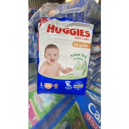 Tã quần hugies M74, L68, XL60, XXL56 hàng cộng 8 miếng