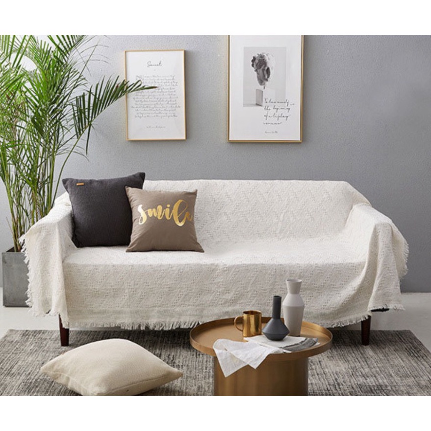 🍁Thảm phủ sofa, khăn trải bàn bàn dệt tua rua Vintage, khăn trải bàn bàn thời thượng sang trọng