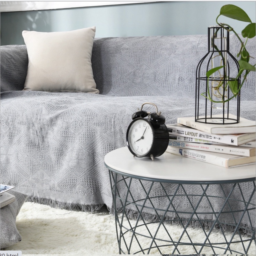 🍁Thảm phủ sofa, khăn trải bàn bàn dệt tua rua Vintage, khăn trải bàn bàn thời thượng sang trọng