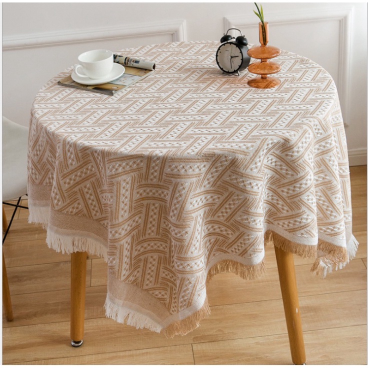 🍁Thảm phủ sofa, khăn trải bàn bàn dệt tua rua Vintage, khăn trải bàn bàn thời thượng sang trọng