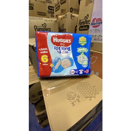 Tã sơ sinh huggies NB70 + 6 miếng