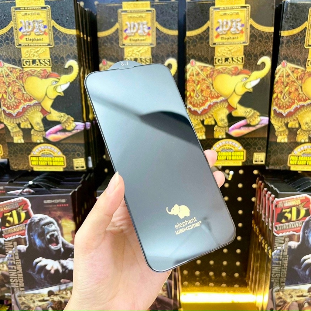 Kính cường lực iPhone 6D cao cấp Hãng WEKOME dán màn hình full HD cho IPhone  X 11 12 13 14 15 Pro Max