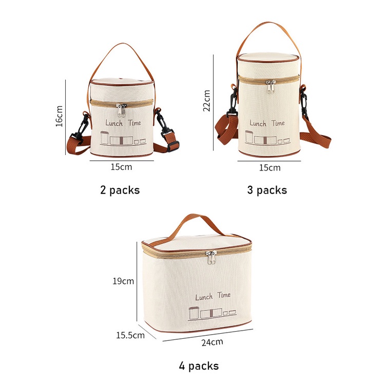 Japanese Bento Packing Bag With Rice Office Workers Insulation Household Small Bento Bag