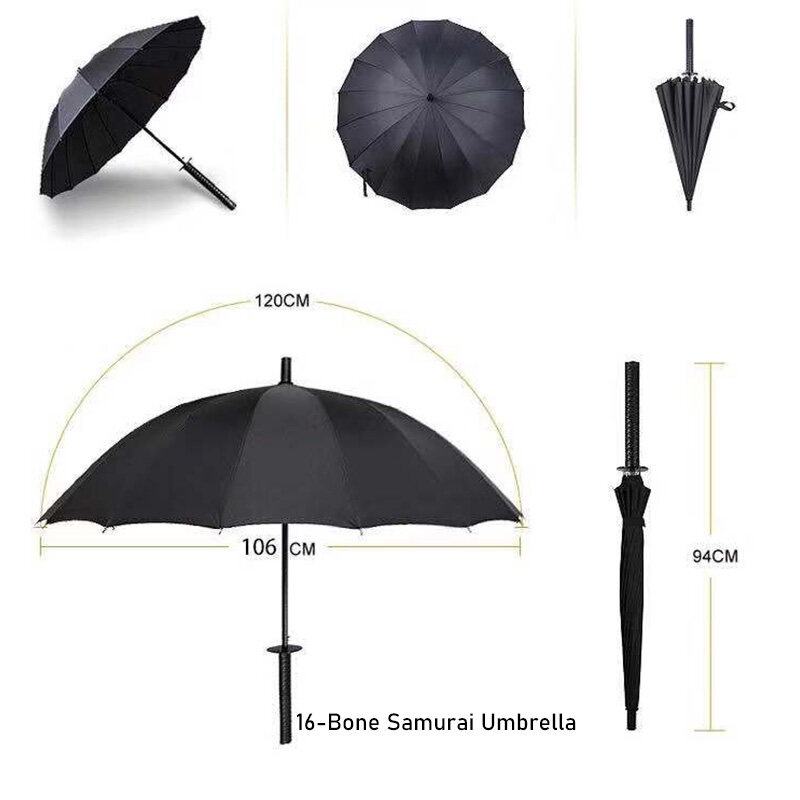☂️Dù Che Mưa Nắng Thiết Kế Dễ Thương Tiện Dụng☂️Dù Tay Cầm Dài Thẳng Hình samurai Sáng Tạo