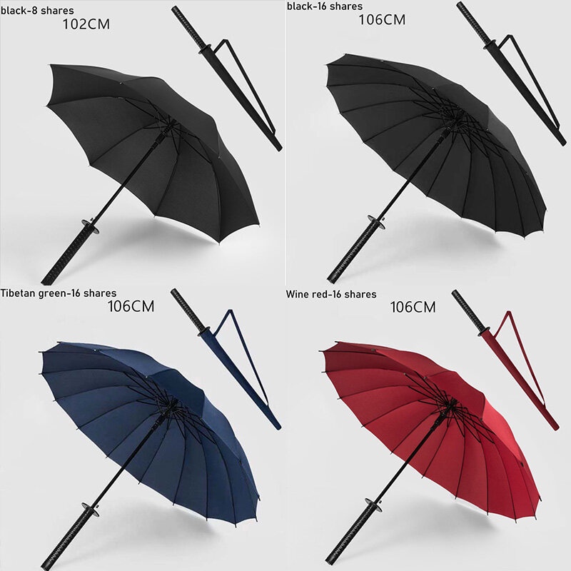 ☂️Dù Che Mưa Nắng Thiết Kế Dễ Thương Tiện Dụng☂️Dù Tay Cầm Dài Thẳng Hình samurai Sáng Tạo