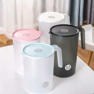 Bdo Bình nước lạnh hộ gia đình trong suốt kín bình nước lạnh bằng nhựa dung tích lớn nước lạnh cà vạt bình chịu nhiệt và nhiệt độ cao Bộ cốc