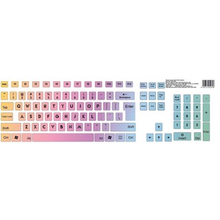 Decal bàn phím pc màu sắc