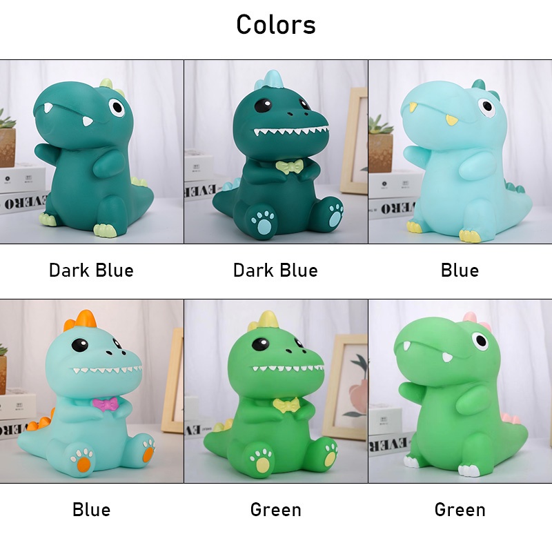 Ống Heo Tiết Kiệm Bằng vinyl Chống Rơi Hình Khủng Long Hoạt Hình Sáng Tạo Dành Cho Trẻ Em