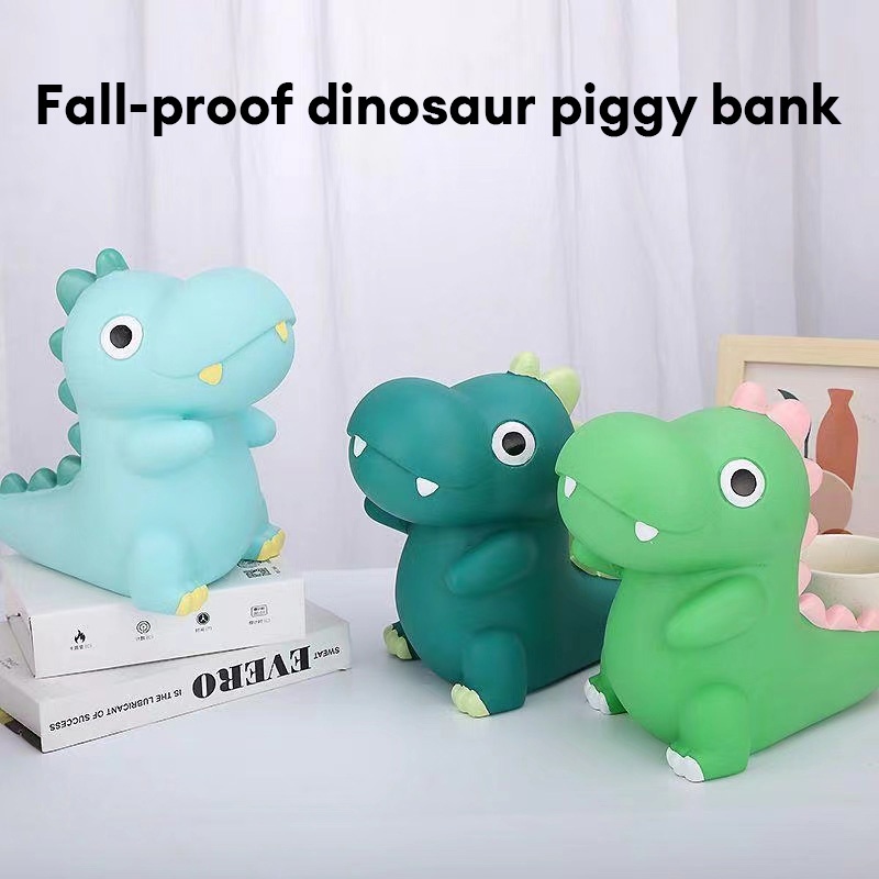 Ống Heo Tiết Kiệm Bằng vinyl Chống Rơi Hình Khủng Long Hoạt Hình Sáng Tạo Dành Cho Trẻ Em