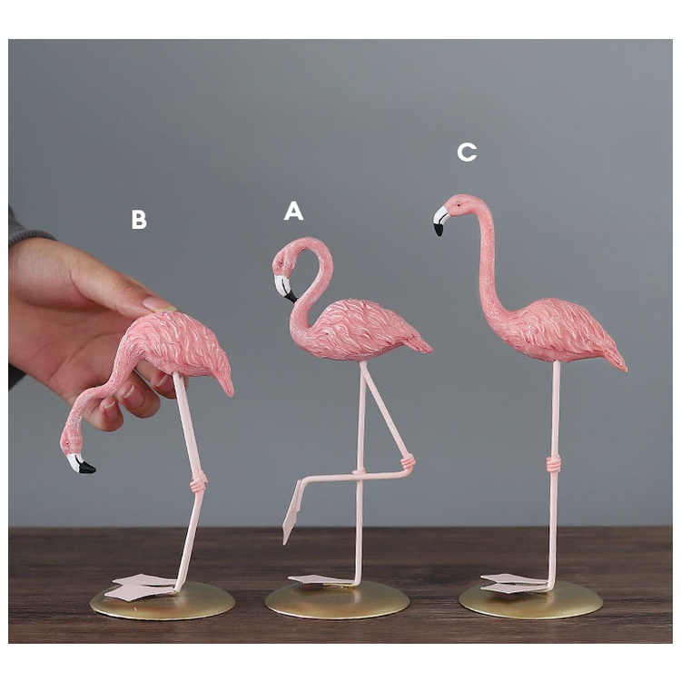 Tượng chim hồng hạc hoạt hình BDO bằng nhựa resin trang trí nội thất sang trọng