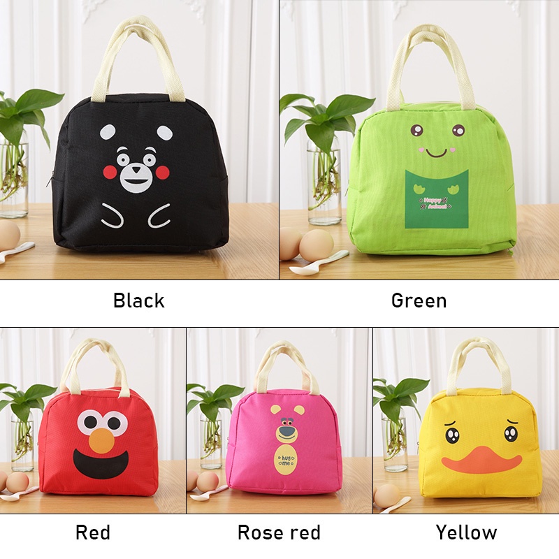 Túi Đựng Hộp Cơm Trưa Giữ Nhiệt Họa Tiết Hoạt Hình Dễ Thương