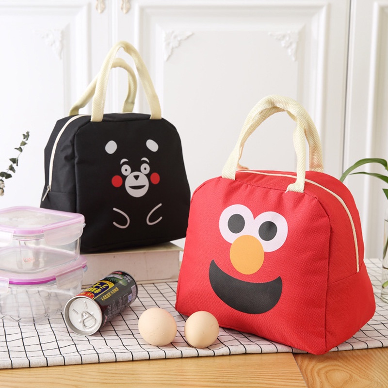 Túi Đựng Hộp Cơm Trưa Giữ Nhiệt Họa Tiết Hoạt Hình Dễ Thương