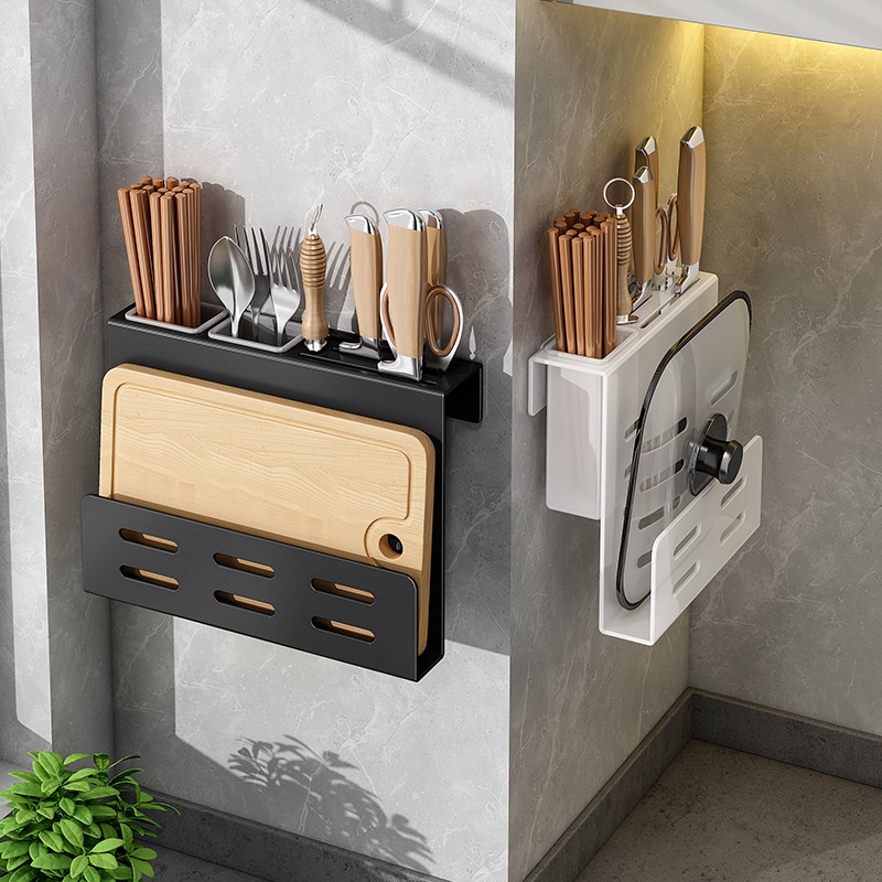 Giá Đỡ Dao Muỗng Đũa Gắn Tường Bằng Thép Không Gỉ Đa Năng