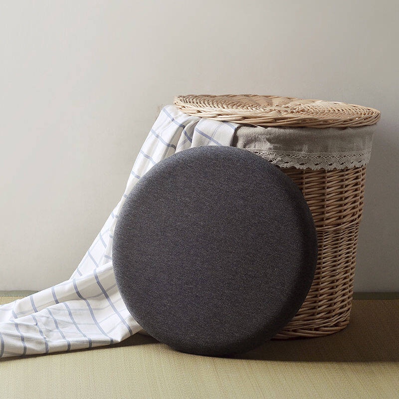 Đệm ngồi tròn BDO cotton màu trơn thoáng khí phong cách Nhật Bản cho văn phòng