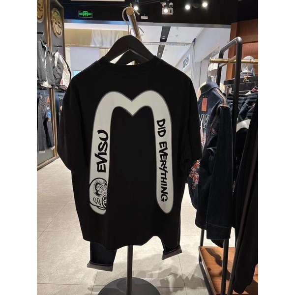 Áo Thun evisu Tay Ngắn Dáng Rộng In logo m Cỡ Lớn Thời Trang Mùa Hè 2023 Cho Nam Và Nữ