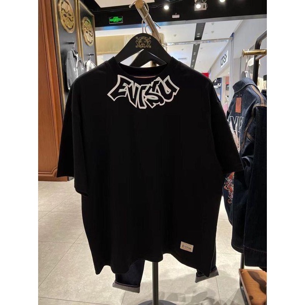 Áo Thun evisu Tay Ngắn Dáng Rộng In logo m Cỡ Lớn Thời Trang Mùa Hè 2023 Cho Nam Và Nữ