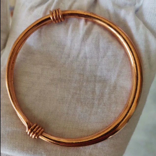 Vòng Đeo Tay Bằng Đồng Nguyên Chất Phong Cách Trung Hoa  20419 Cho Mẹ Và Bé 5.8cm 30g