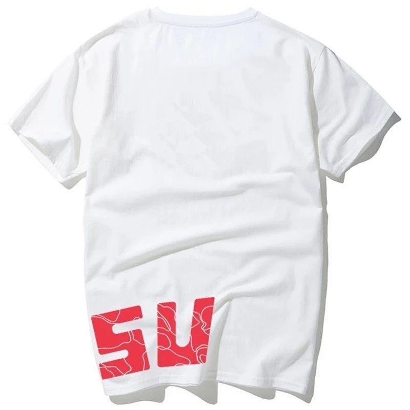 Evisu Áo Thun cotton Ngắn Tay Dáng Rộng In logo 23ss Cá Tính Theo Phong Cách Hongkong