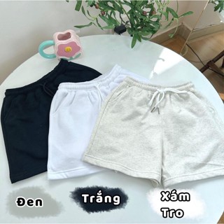 QUẦN SHORT ĐÙI  NỮ NHIỀU MÀU chất vải nỉ mặc nhà lưng thun co dãn dễ phối đồ
