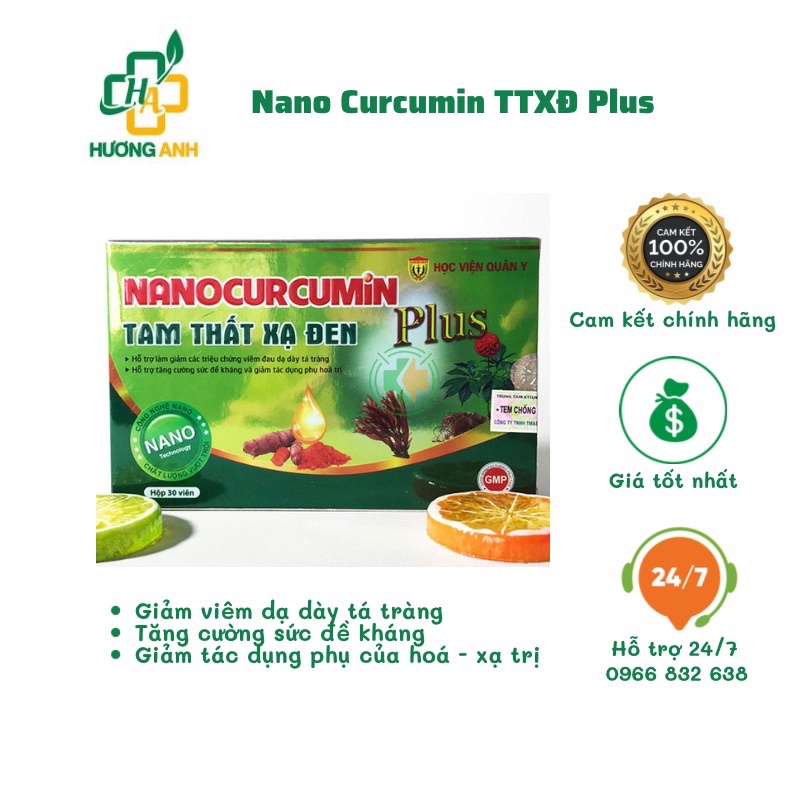 Nano Curcumin Tam Thất Xạ Đen Plus Học Viện Quân Y