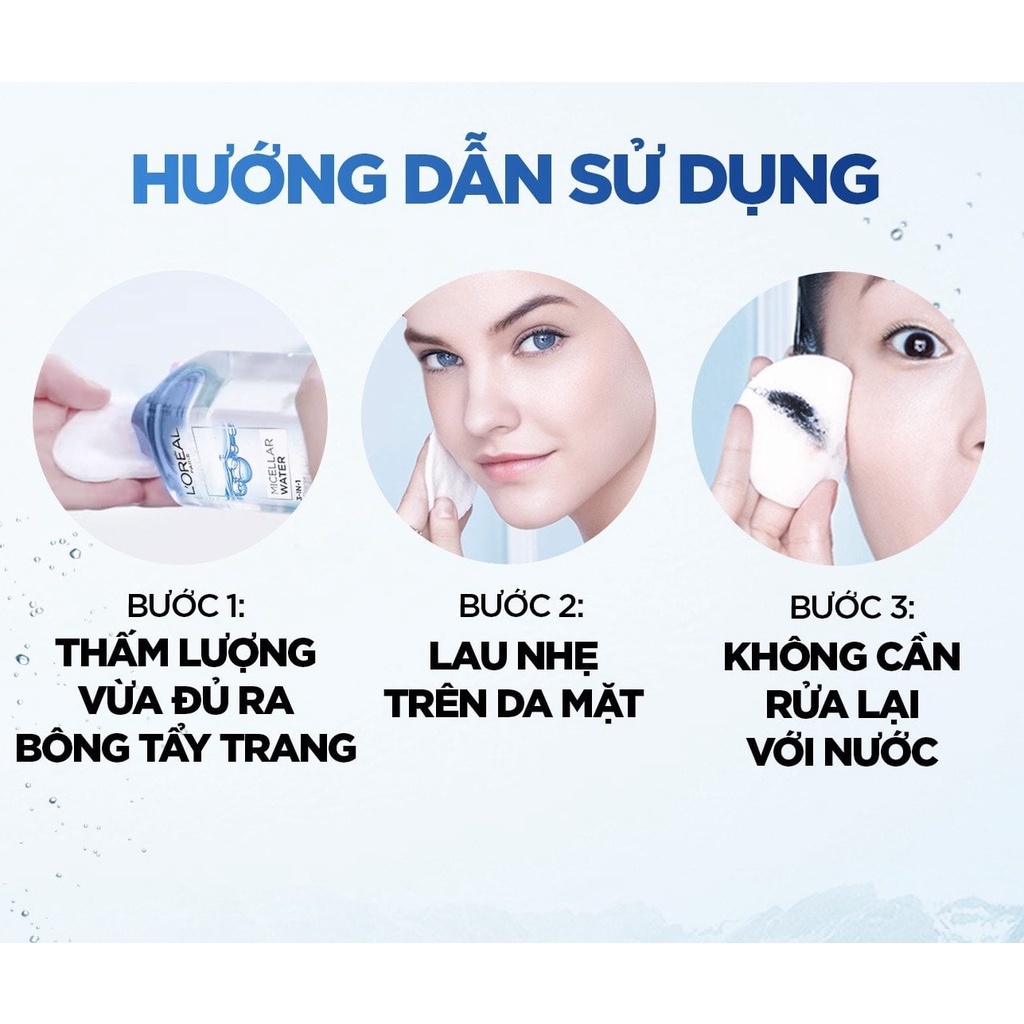 Nước Tẩy Trang L'Oréal Paris 3 In 1 Micellar Water Làm Tươi Mát Da 400ml