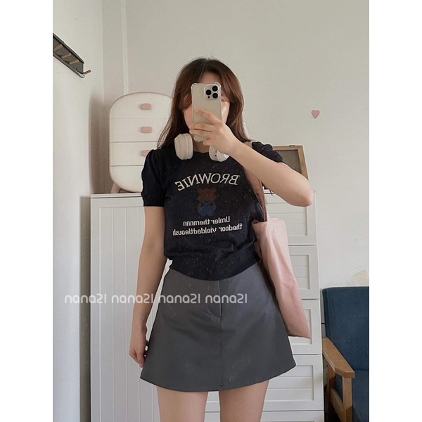 Áo len dệt gấu ngắn tay Nana21 Nanastore21