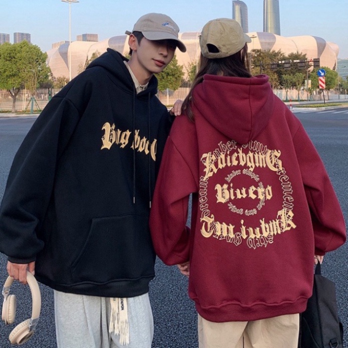 Áo hoodie nam nữ unisex nỉ bông bigsize dáng rộng tay dài có mũ mặc đồ đôi phong cách hàn quốc HOT 2023