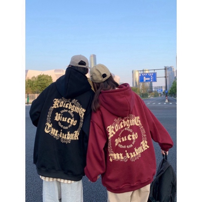 Áo hoodie nam nữ unisex nỉ bông bigsize dáng rộng tay dài có mũ mặc đồ đôi phong cách hàn quốc HOT 2023