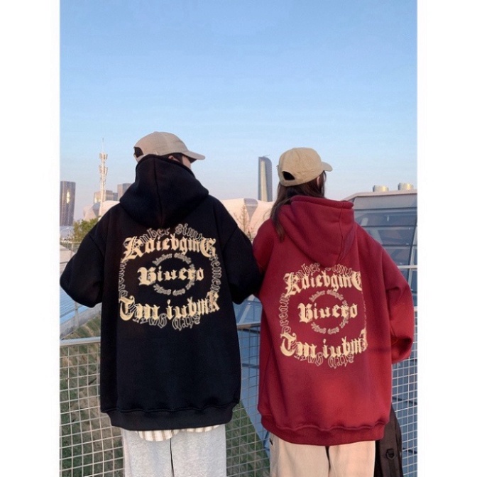 Áo hoodie nam nữ unisex nỉ bông bigsize dáng rộng tay dài có mũ mặc đồ đôi phong cách hàn quốc HOT 2023
