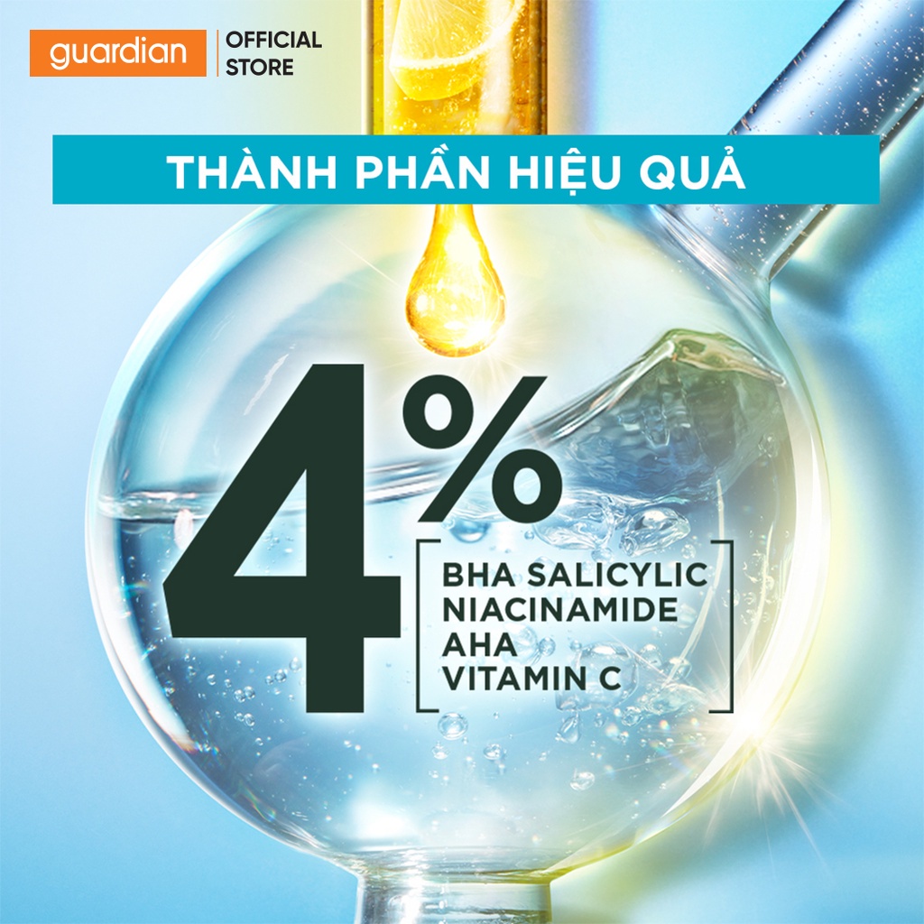 Tinh Chất Mờ Thâm Sáng Da Garnier Bright Complete Anti-Acness Booster Serum 4% Cho Da Dầu Mụn 30ml
