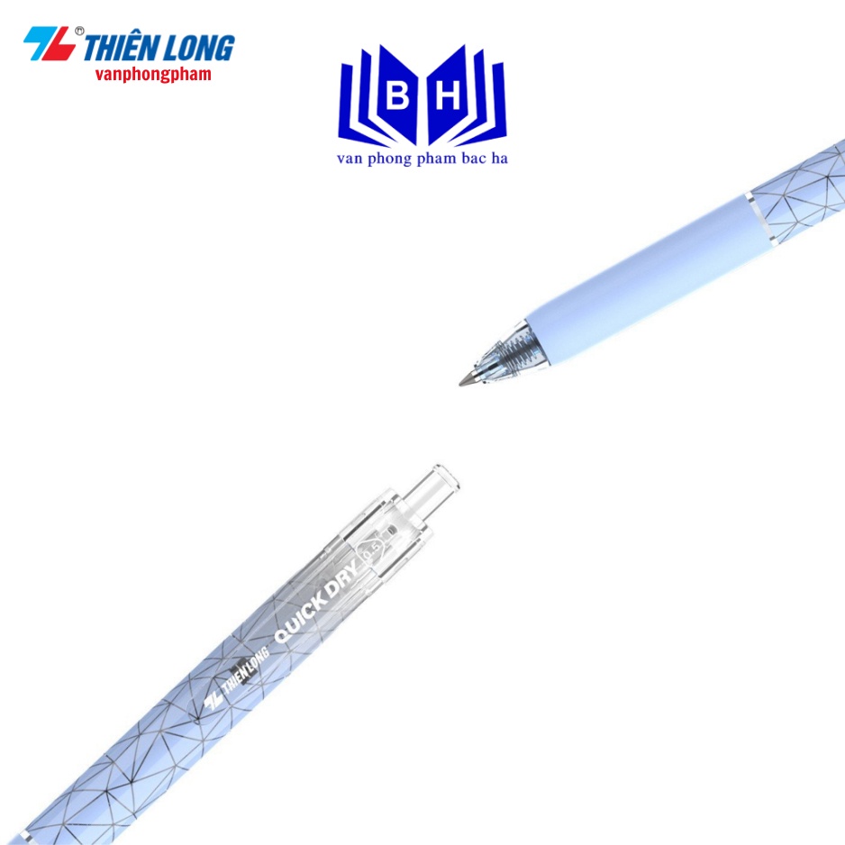 Bút gel Quick Dry Thiên Long GEL-033 ngòi 0.5mm - Mực khô siêu nhanh - Mực xanh