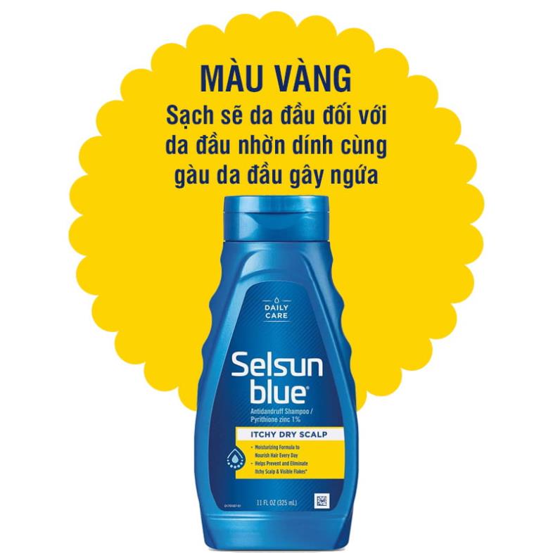 Dầu Gội Tr﻿ị Gàu,Chống Gàu Selsun Blue Medicated Maximum Strength Dandruff Shampoo 325ml